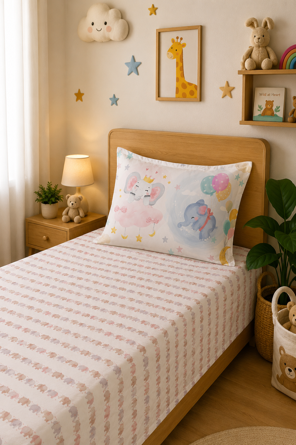 The Mystic Jungle 100% Cotton Single Bedsheet – 300 TC
