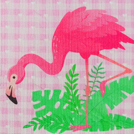 Flamingo Waffle Bath Towel – 100% Cotton