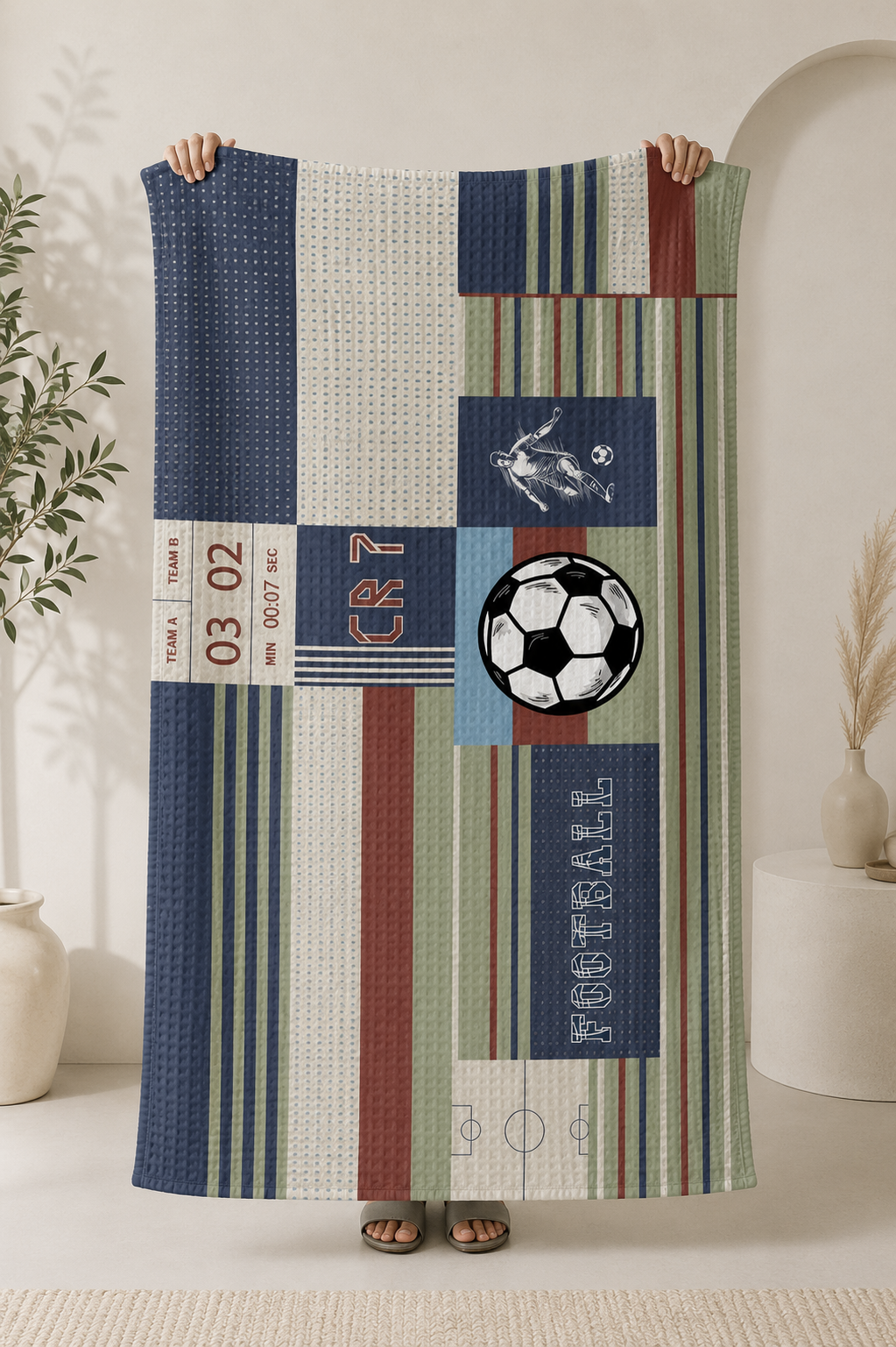 Football 2.0 Waffle Bath Towel – 100% Cotton (Copy) (Copy)