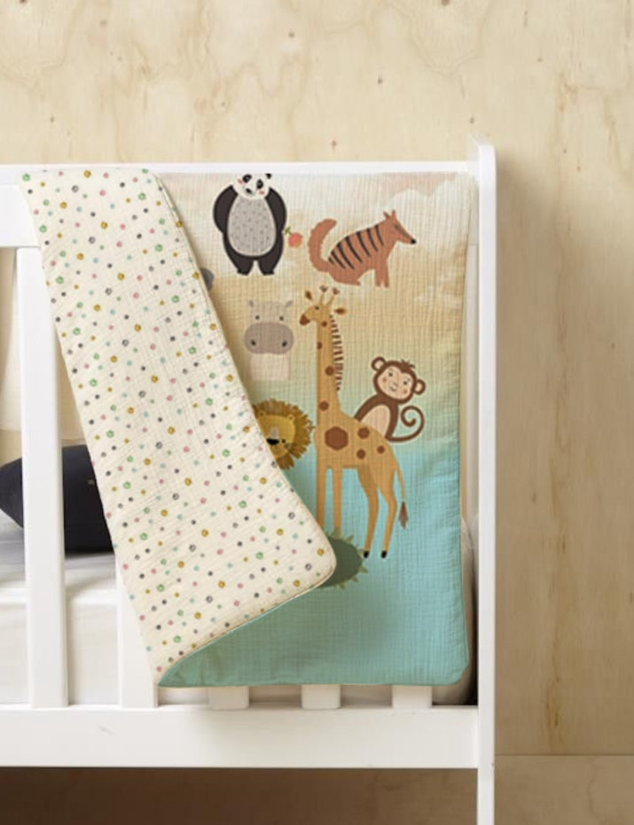 Jungle Reversible Kids Single Quilt