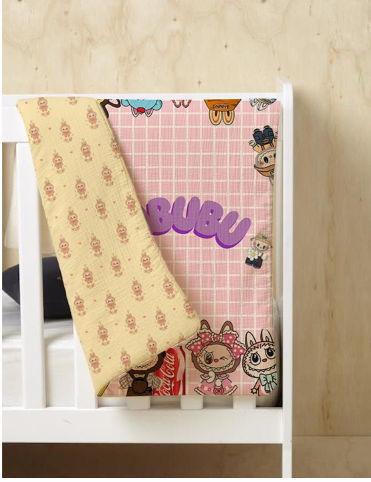 Labubu Reversible Kids Single Quilt