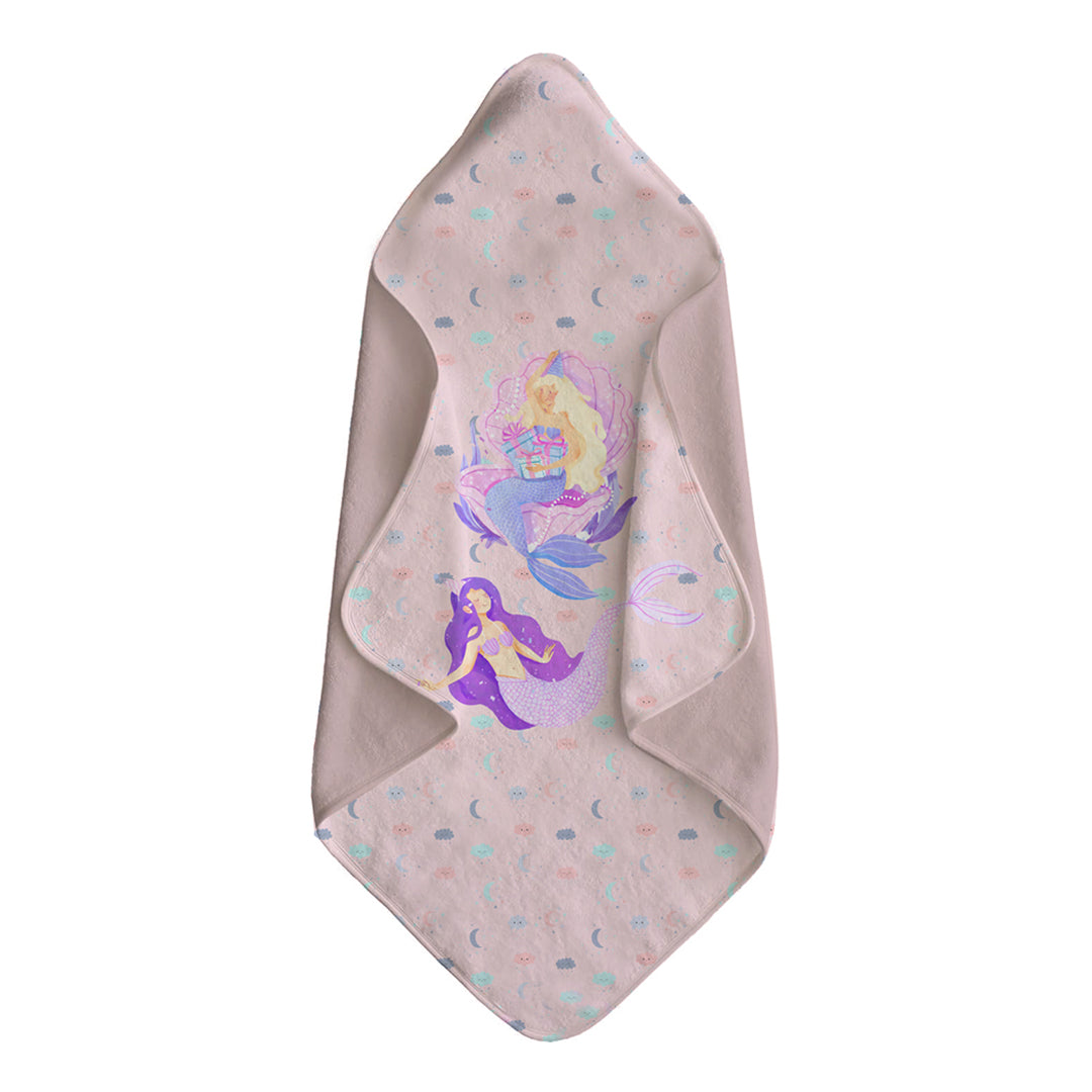 Mermaid Baby Waffle Hooded Towel – 100% Cotton
