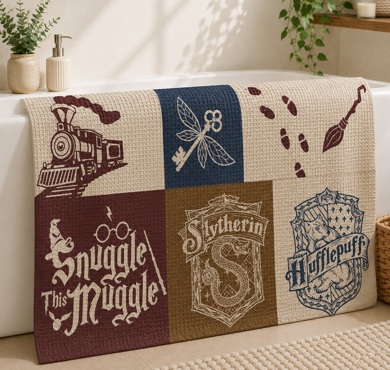 Harry Potter Waffle Bath Towel 2.0 – 100% Cotton