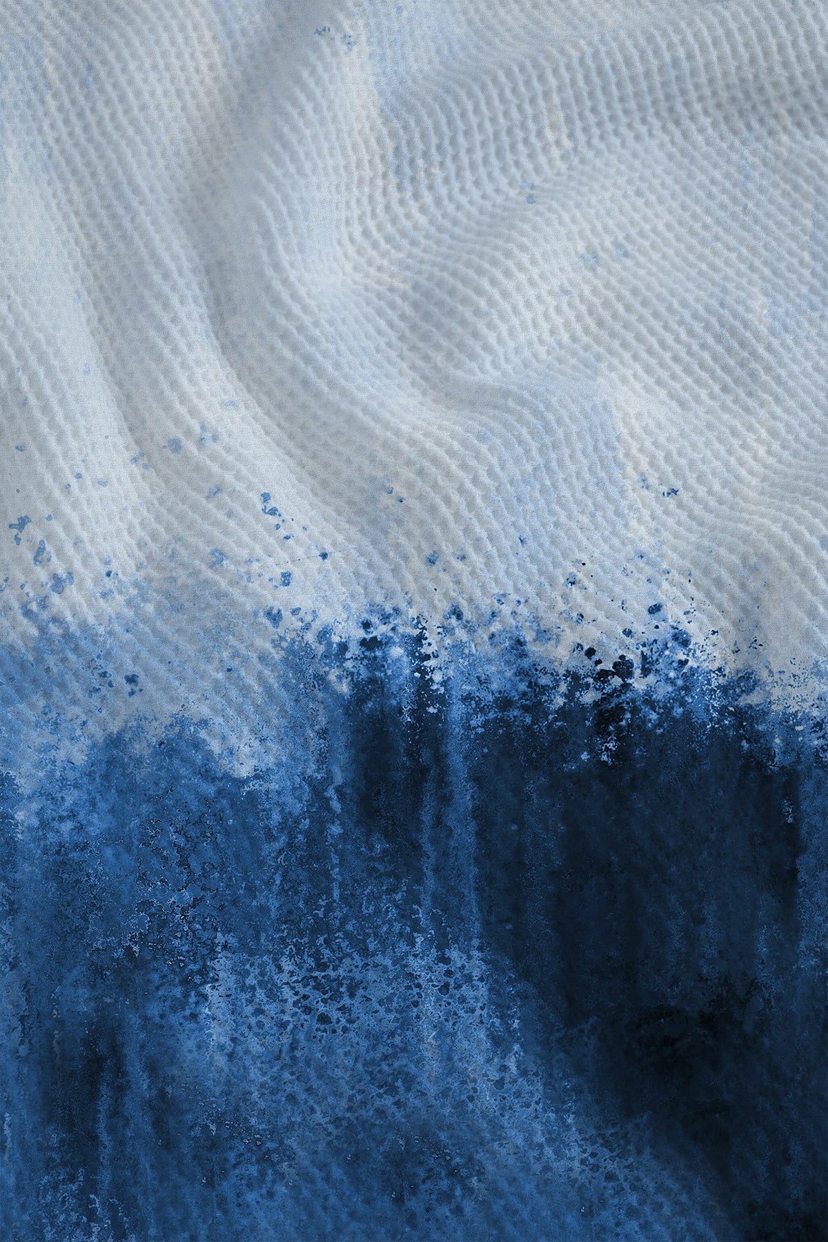 Indigo Splash Waffle Hand Towel (Set of 3 - Multi) - 100% Cotton