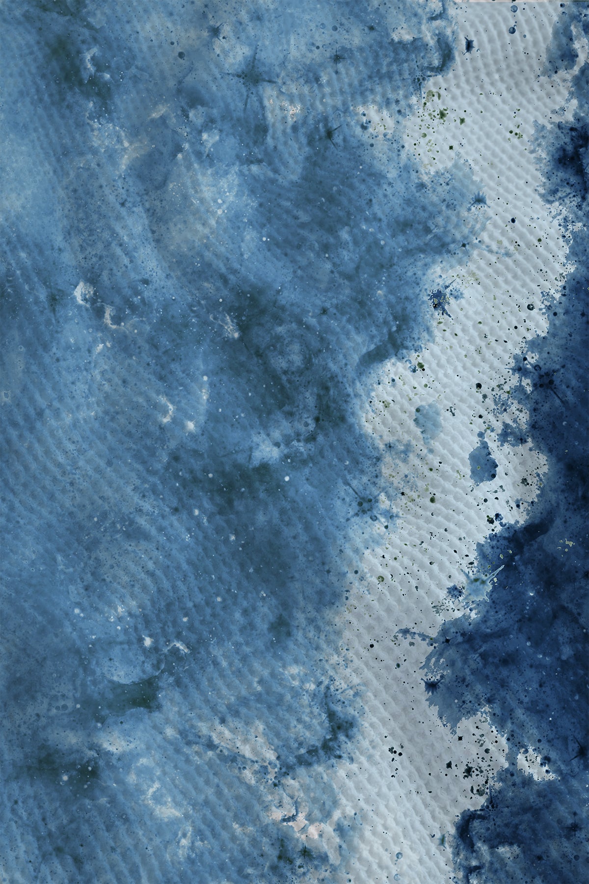 Indigo Splash Waffle Hand Towel (Set of 3 - Multi) - 100% Cotton