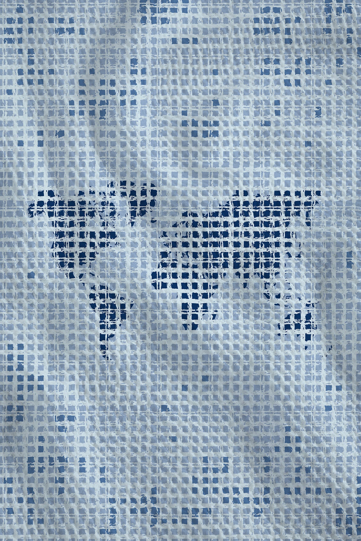 Indigo Splash Waffle Hand Towel (Set of 3 - Multi) - 100% Cotton