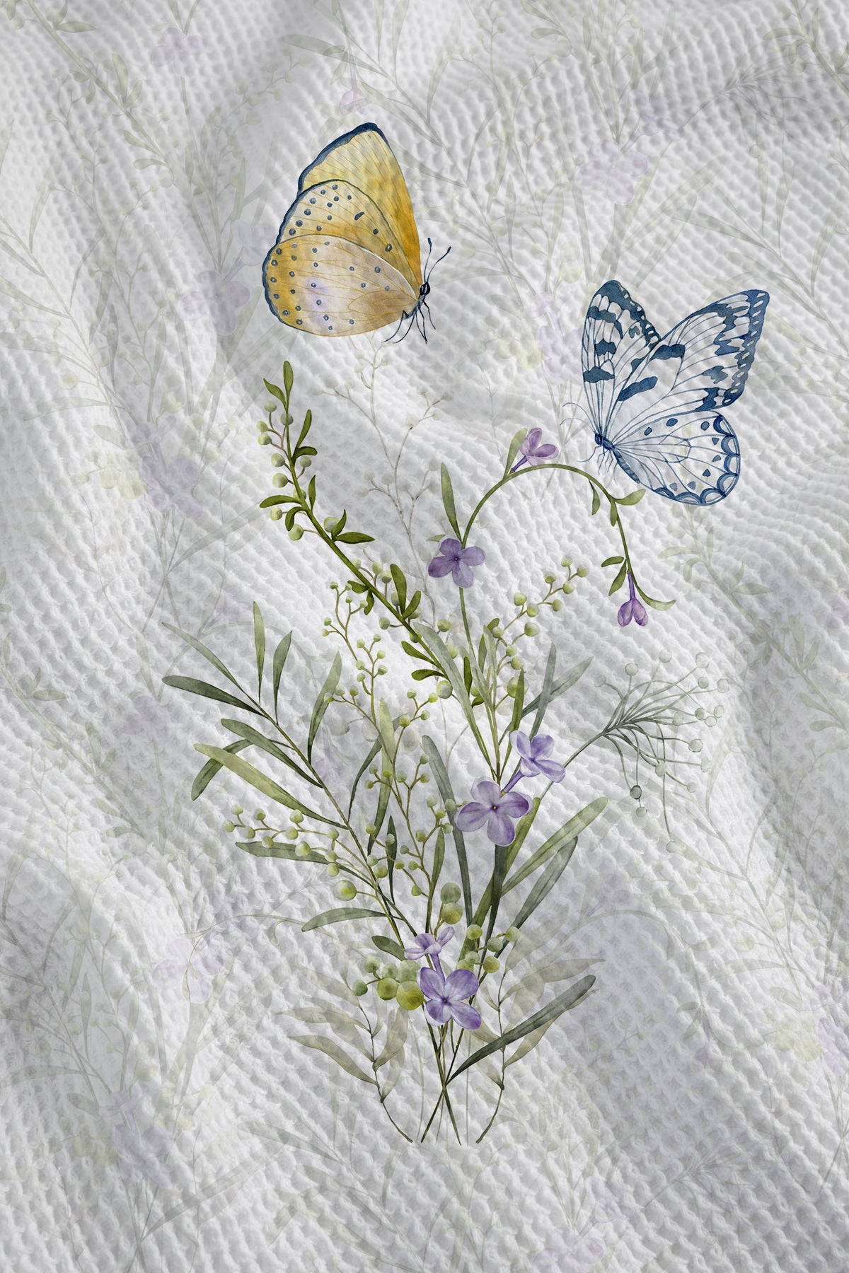 Soft Florals Waffle Hand Towel (Set of 3 - Multi) - 100% Cotton