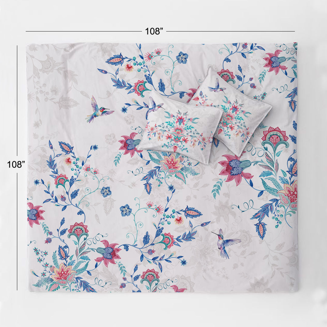 The Enchanting Chintz Luxury Double Bedsheet 800 TC