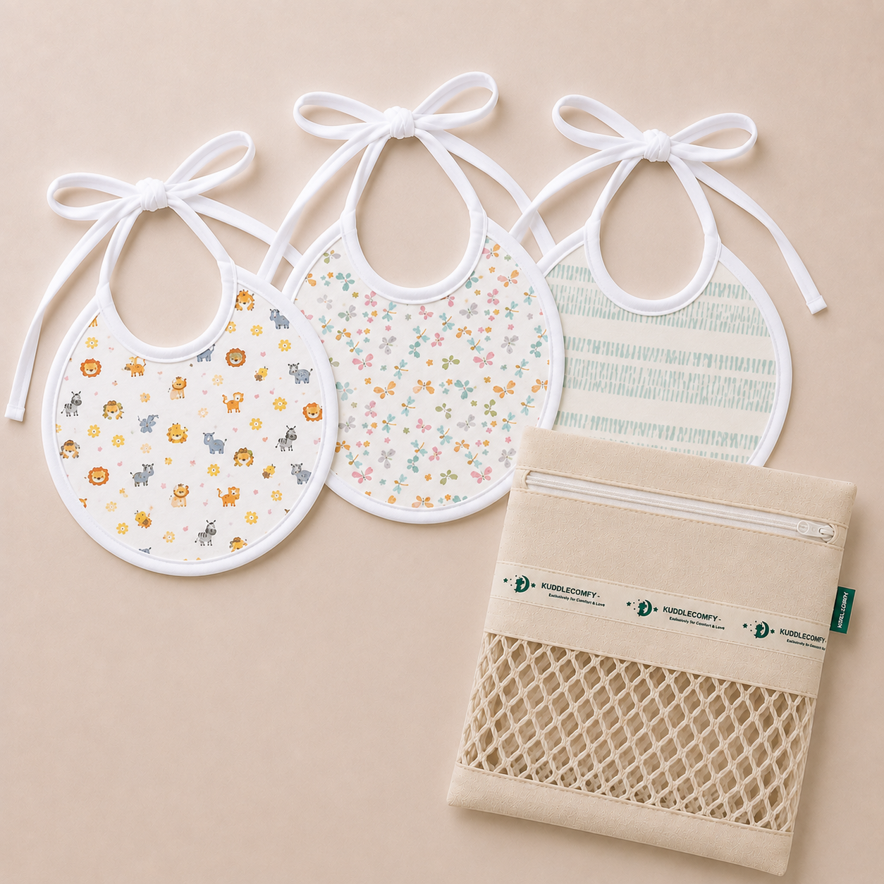 Jungle Muslin Bib – Set of 3