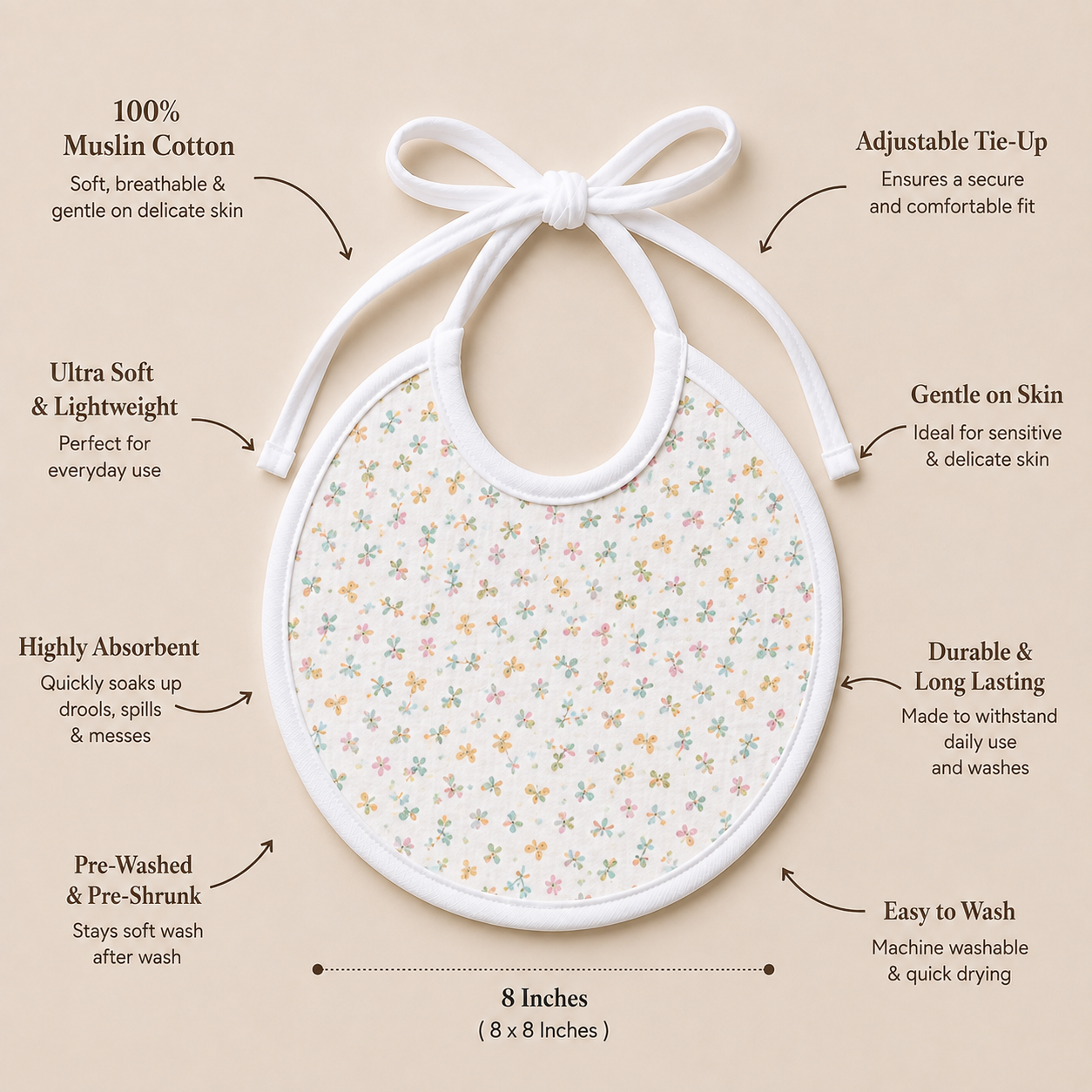 Jungle Muslin Bib – Set of 3