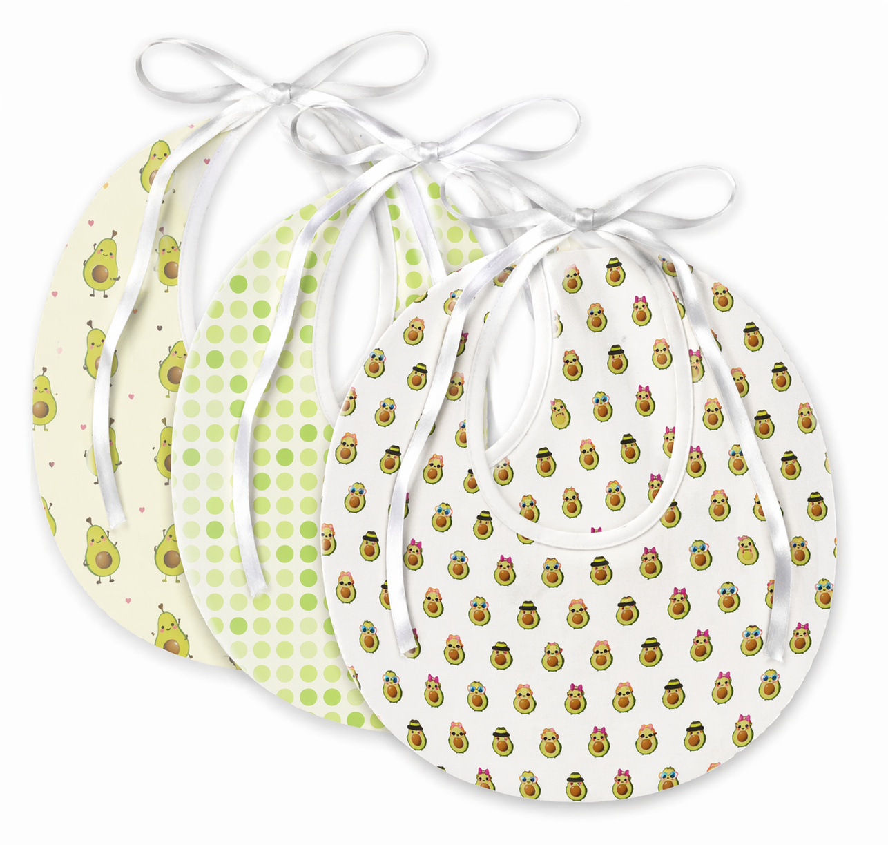 Avocado Muslin Bib – Set of 3