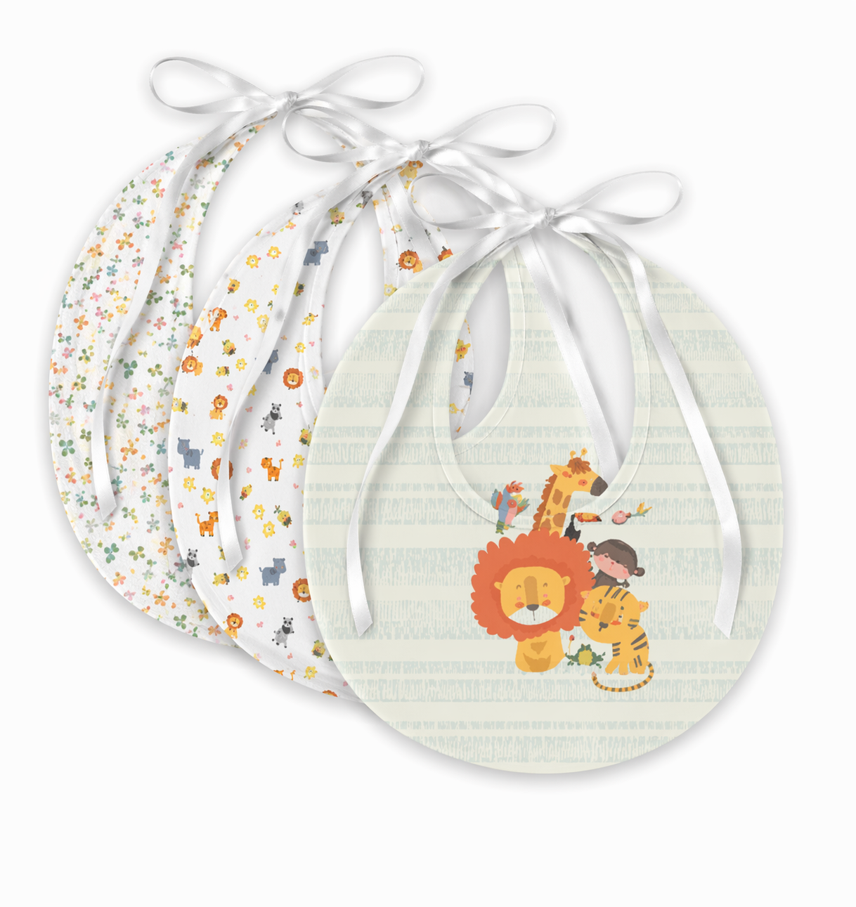 Jungle Muslin Bib – Set of 3