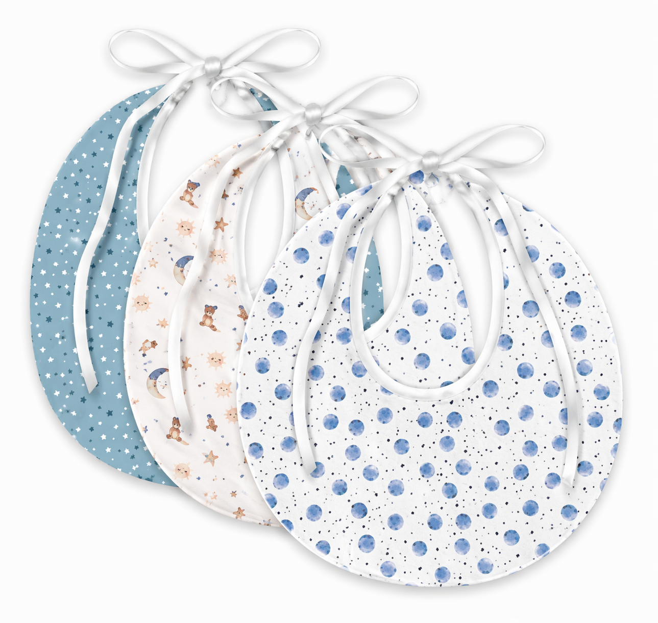 Space Muslin Bib – Set of 3