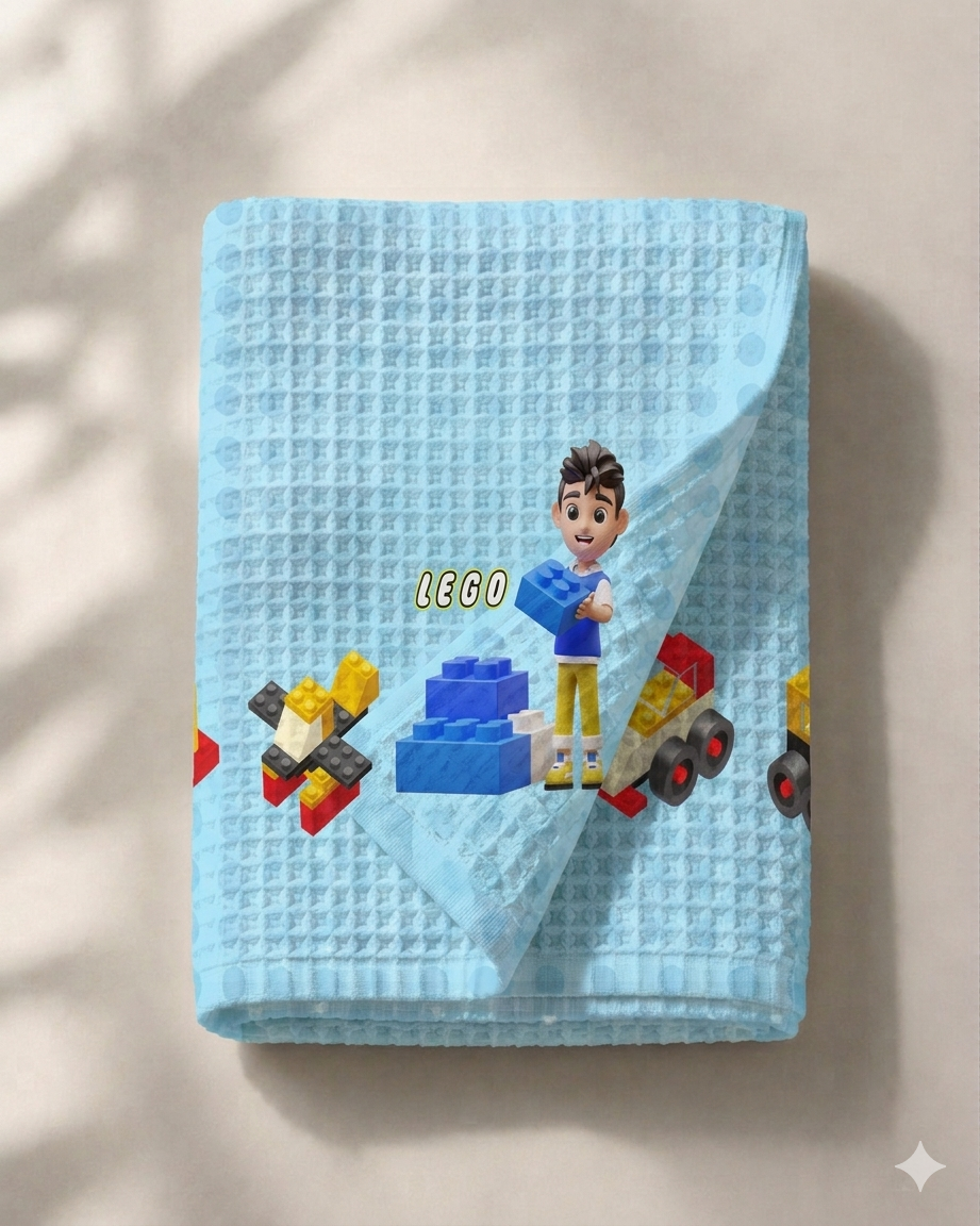 Lego Waffle Bath Towel – 100% Cotton