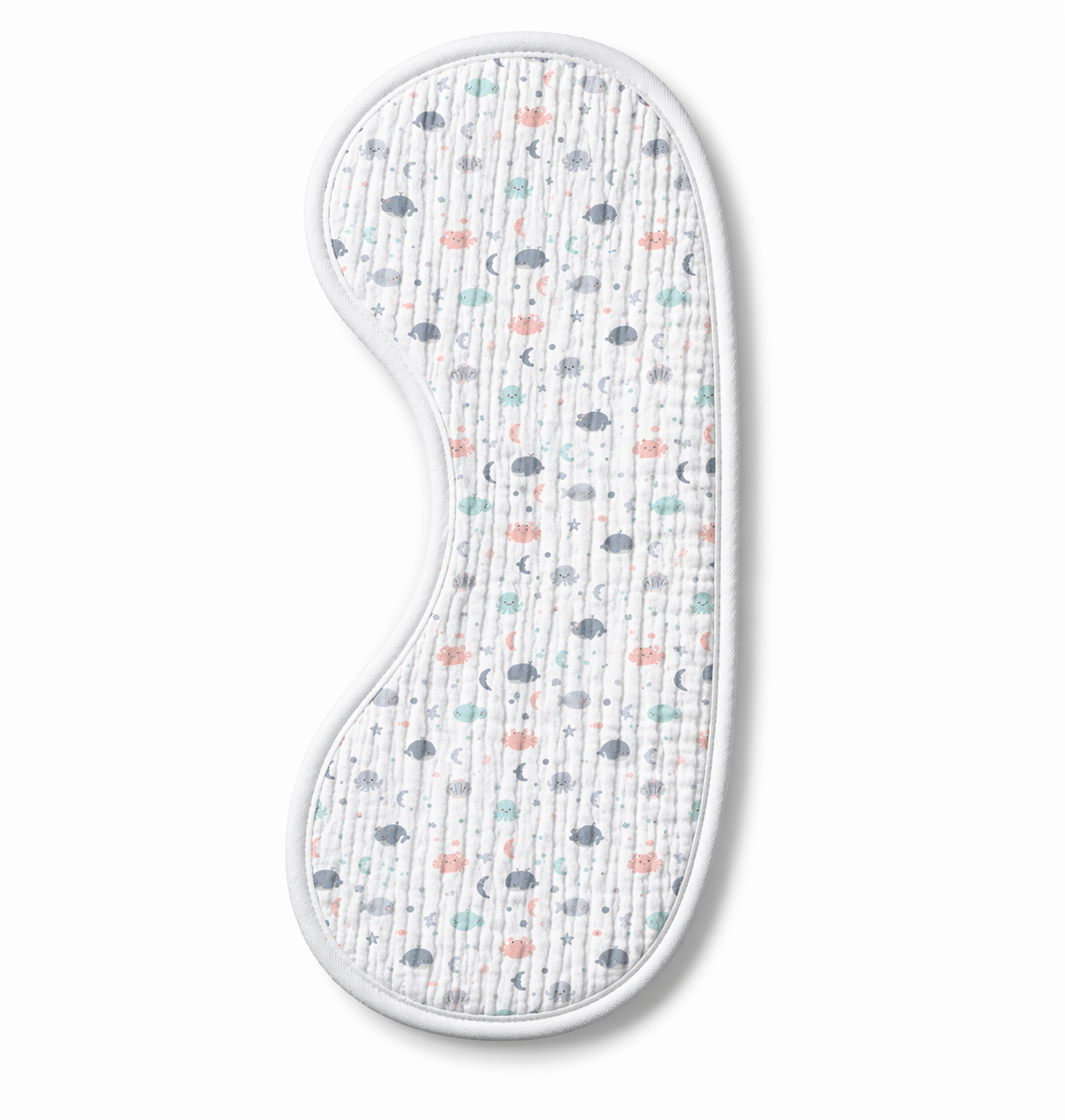 Mermaid Muslin Burp Cloth – Set of 3 | Ultra-Soft & Absorbent