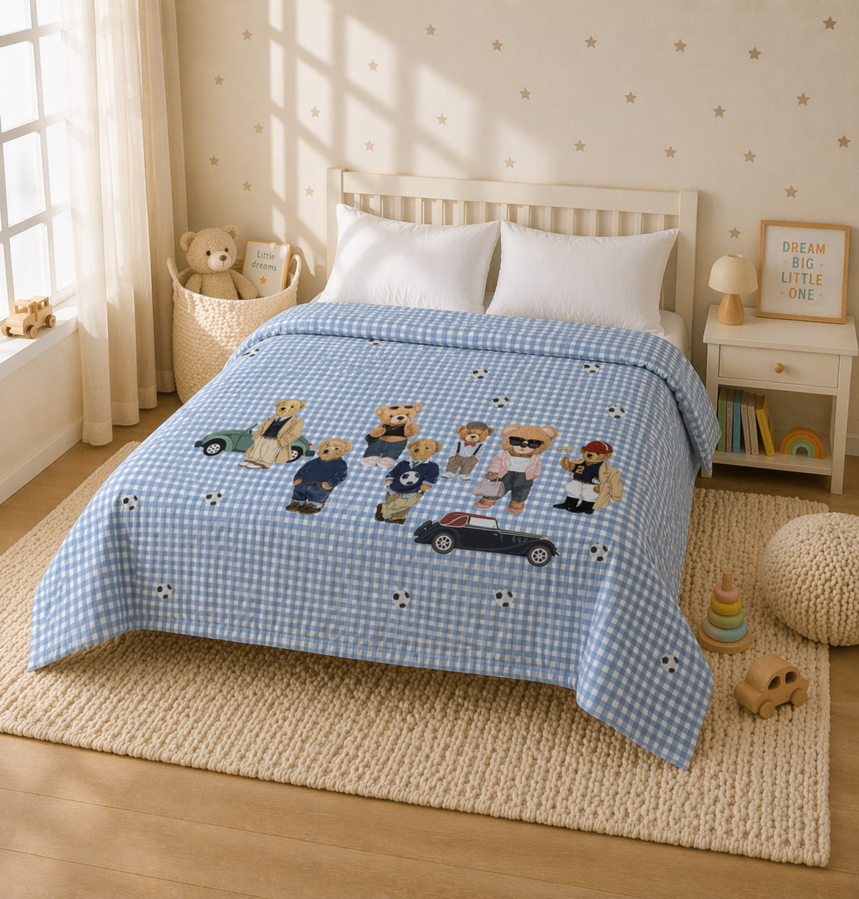 Polo Bear Reversible Kids Double Quilt