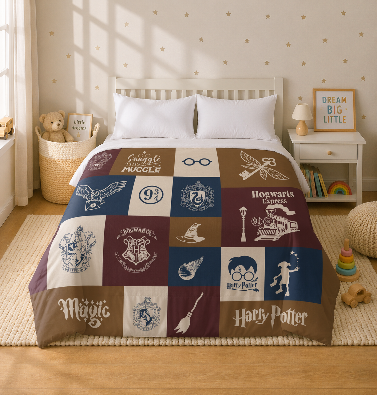 Harry Potter Reversible Kids Double Quilt