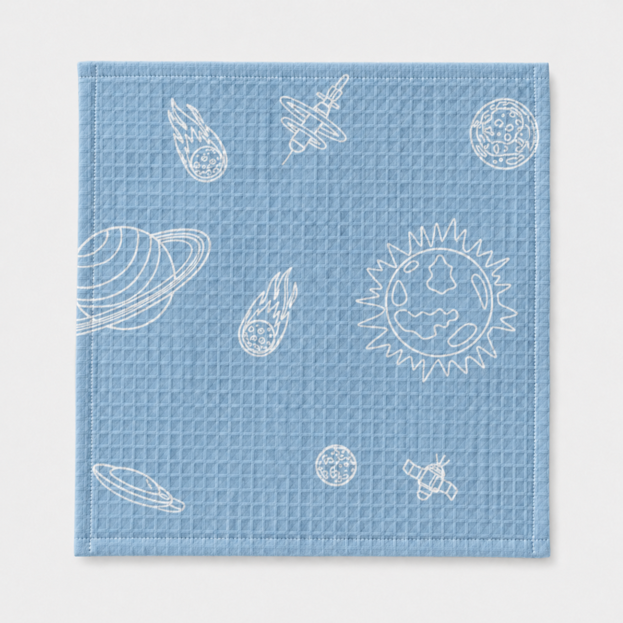 Space Waffle Cotton Hankies – Set of 3