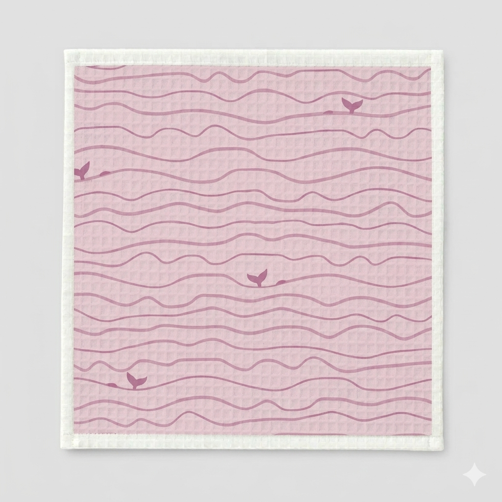 Mermaid Waffle Cotton Hankies – Set of 3