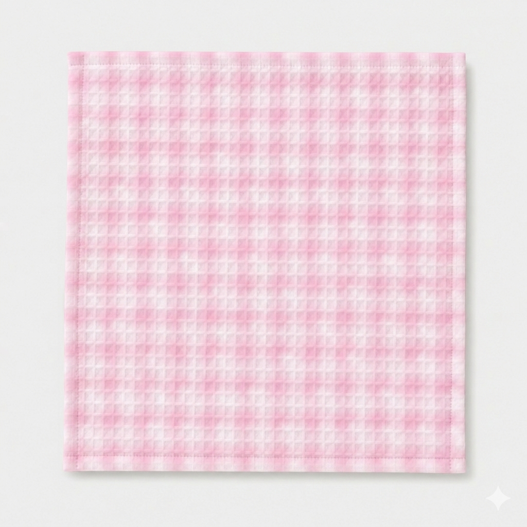 Flamingo Waffle Cotton Hankies – Set of 3