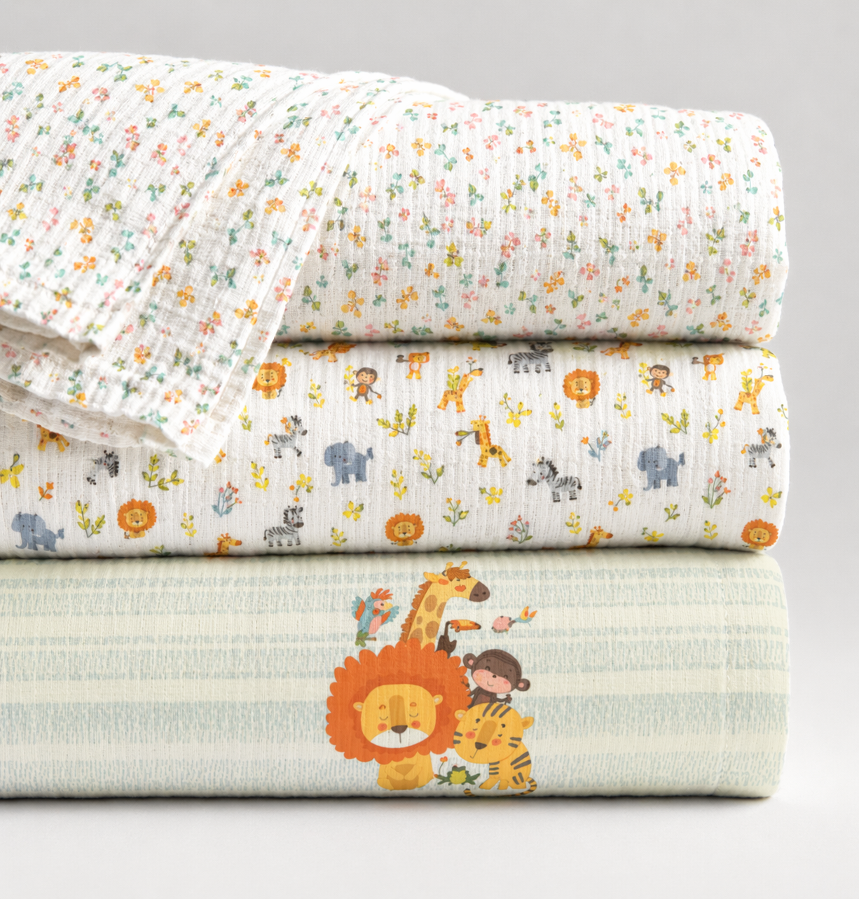 Jungle Muslin Swaddle Set – Set of 3