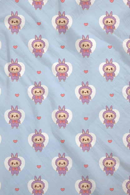 Labubu  100% Cotton Double Bedsheet