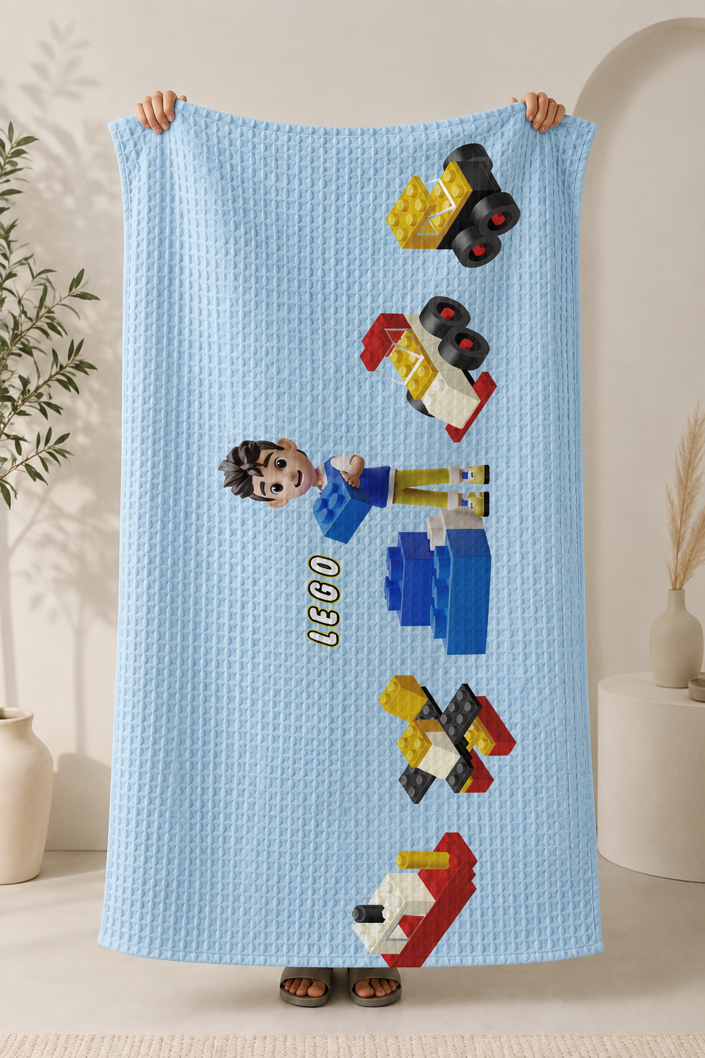 Lego Waffle Bath Towel – 100% Cotton