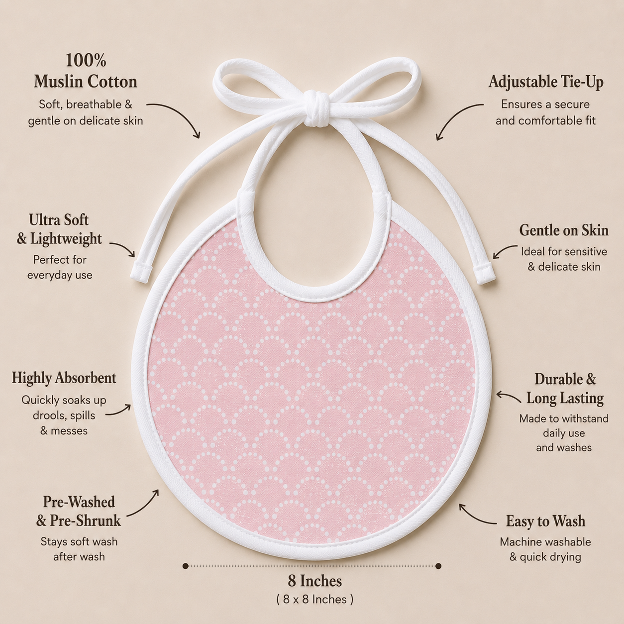 Mermaid Muslin Bib – Set of 3