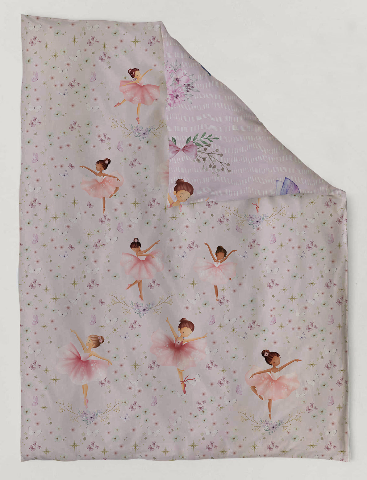 Dancing Ballerina Reversible Kids Single Quilt