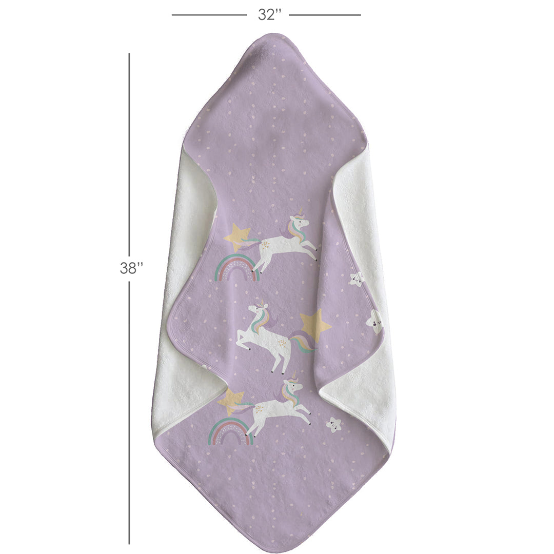 Unicorn Waffle Hooded Towel – 100% Cotton