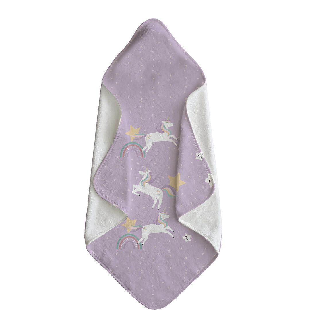 Unicorn Waffle Hooded Towel – 100% Cotton