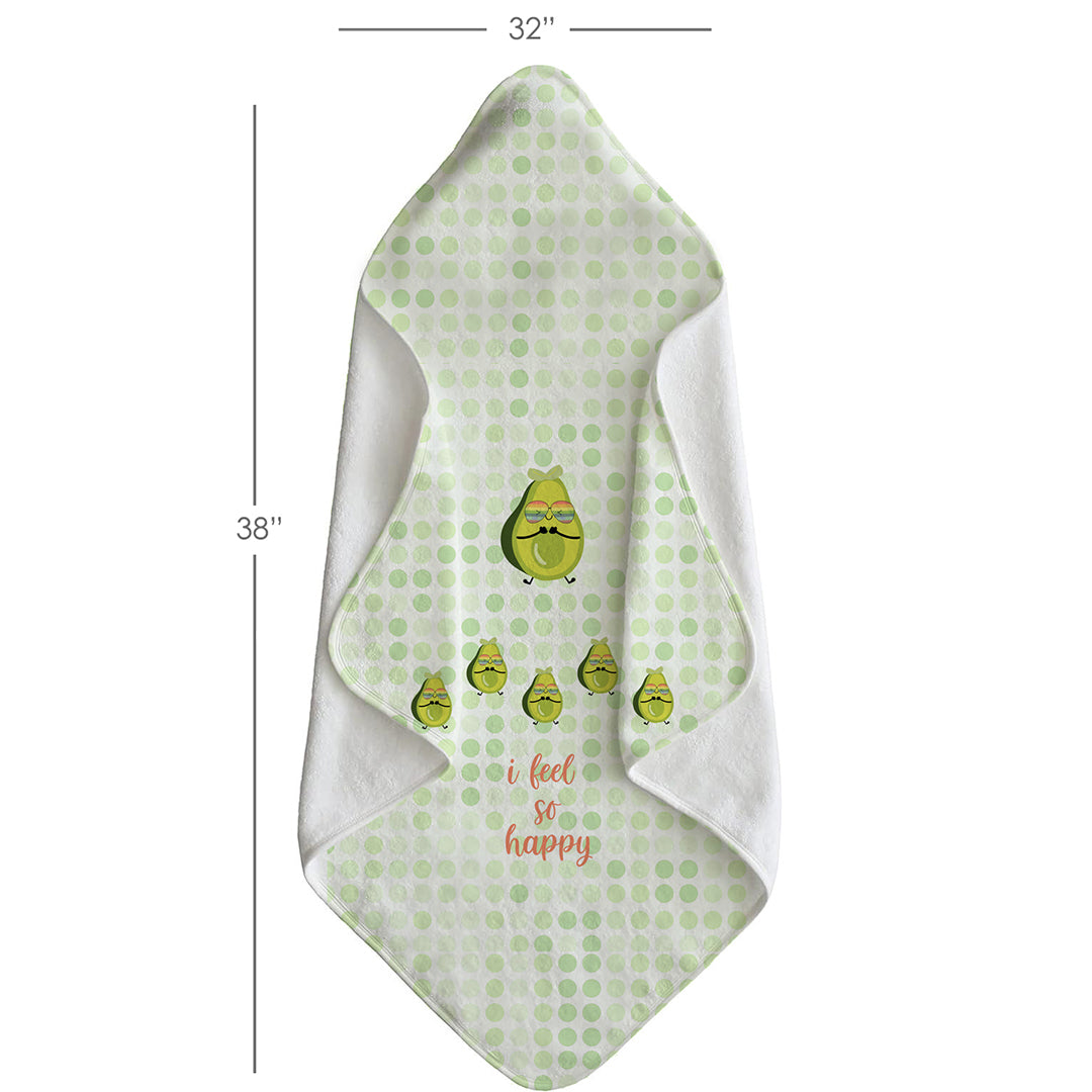 Avocado Waffle Hooded Towel – 100% Cotton
