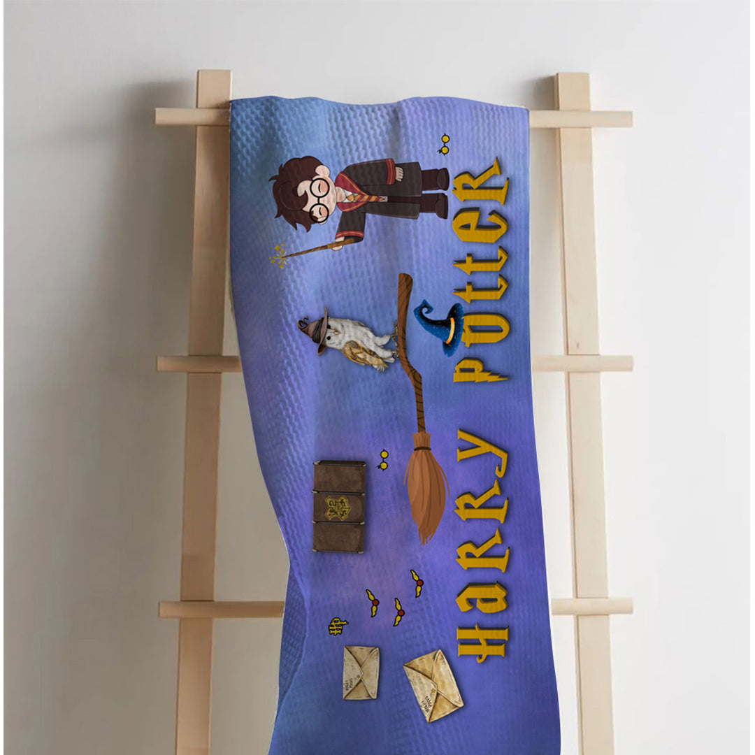 Harry Potter Waffle Bath Towel – 100% Cotton