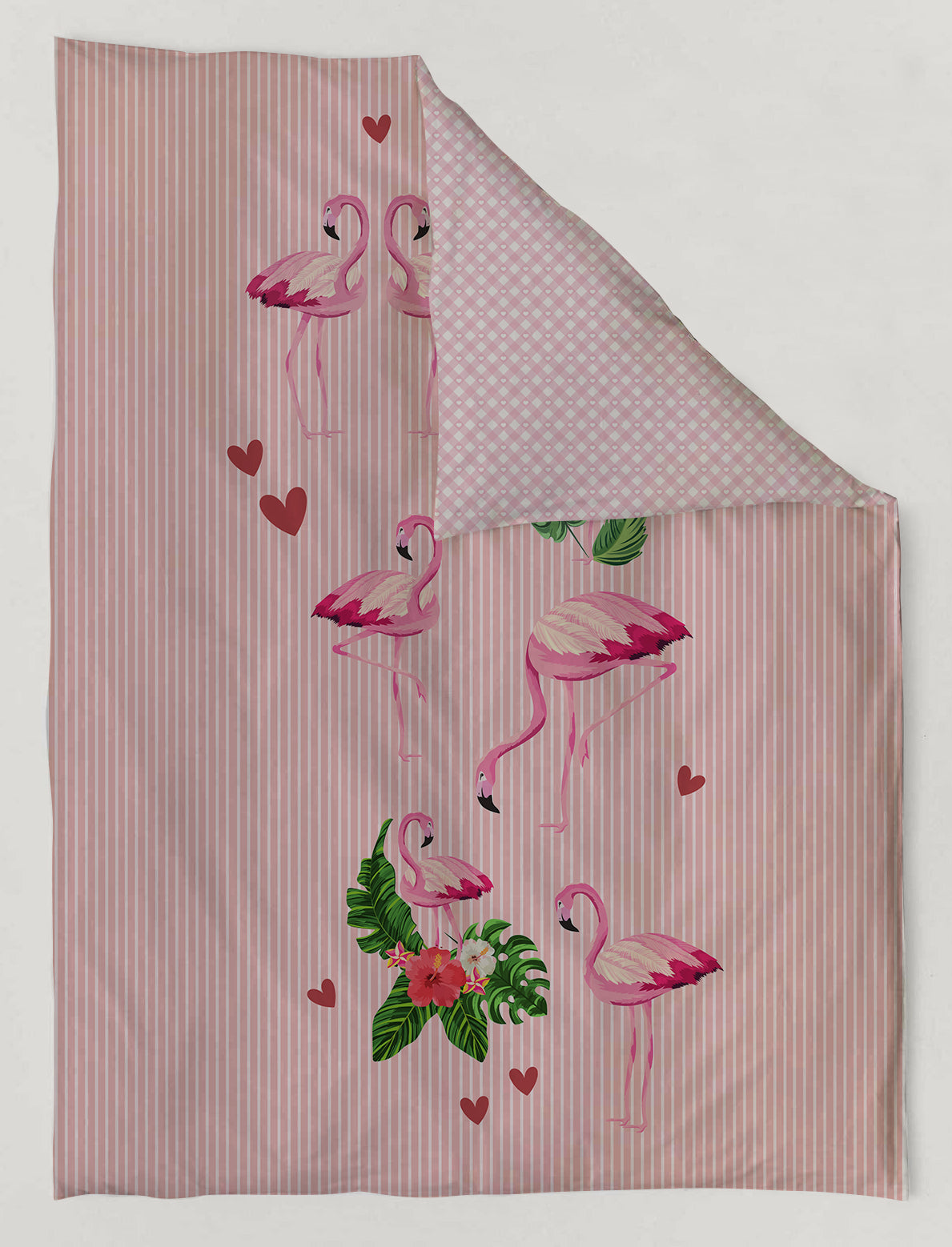 Flamingo Reversible Kids Single Quilt