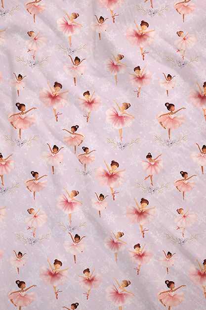 Dancing Ballerina 100% Cotton Single Bedsheet – 300 TC