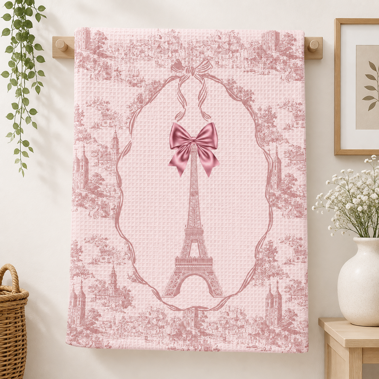 A day In Paris Waffle Bath Towel – 100% Cotton