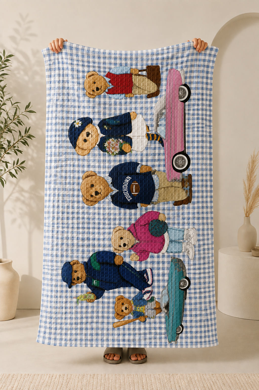 Polar Bear Waffle Bath Towel – 100% Cotton