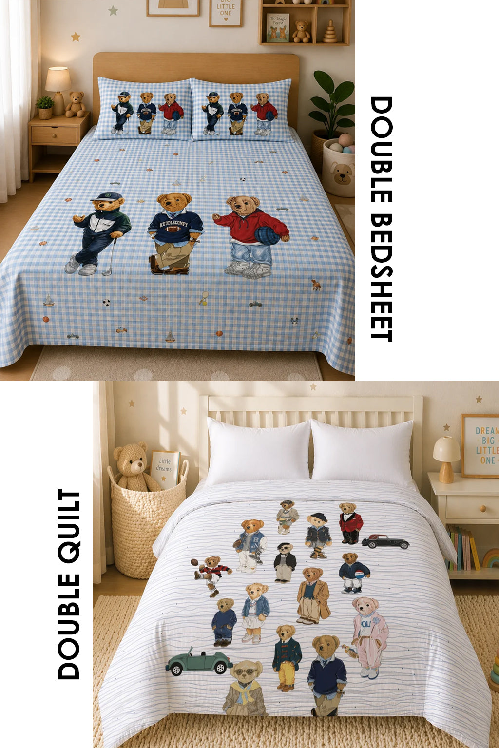 Polo Bear Kids Double Bedding Combo