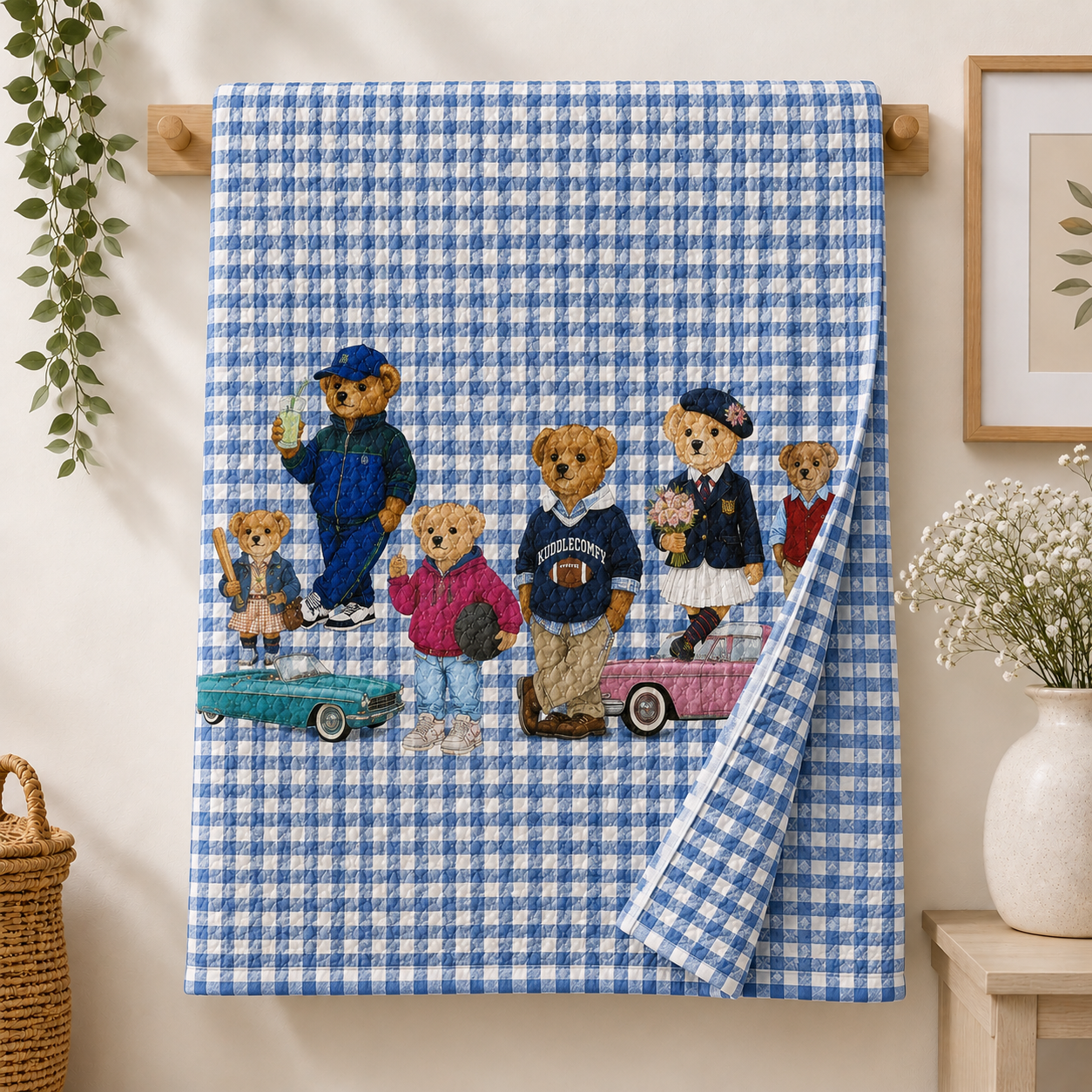Polar Bear Waffle Bath Towel – 100% Cotton