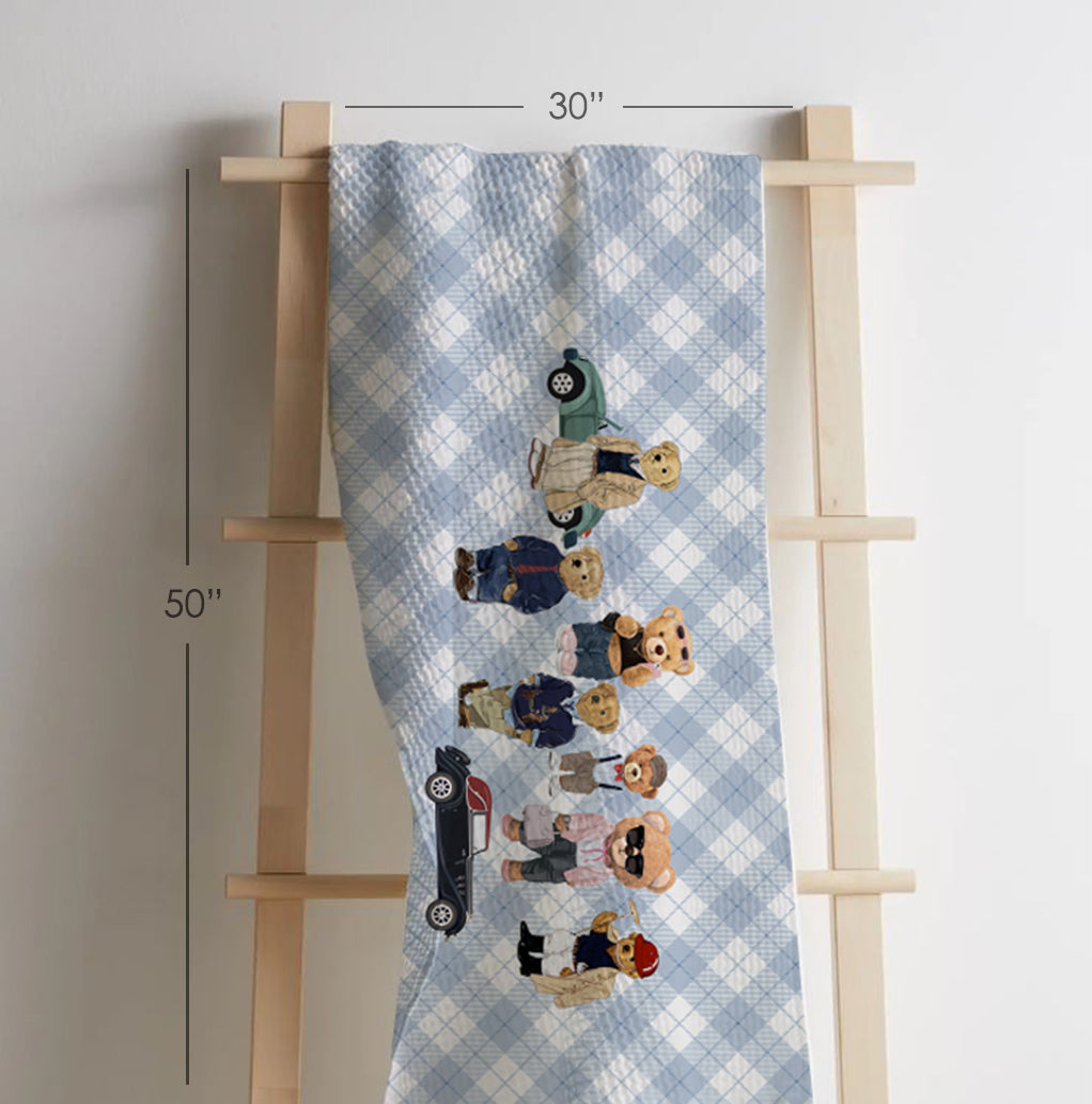 Polar Bear Waffle Bath Towel – 100% Cotton