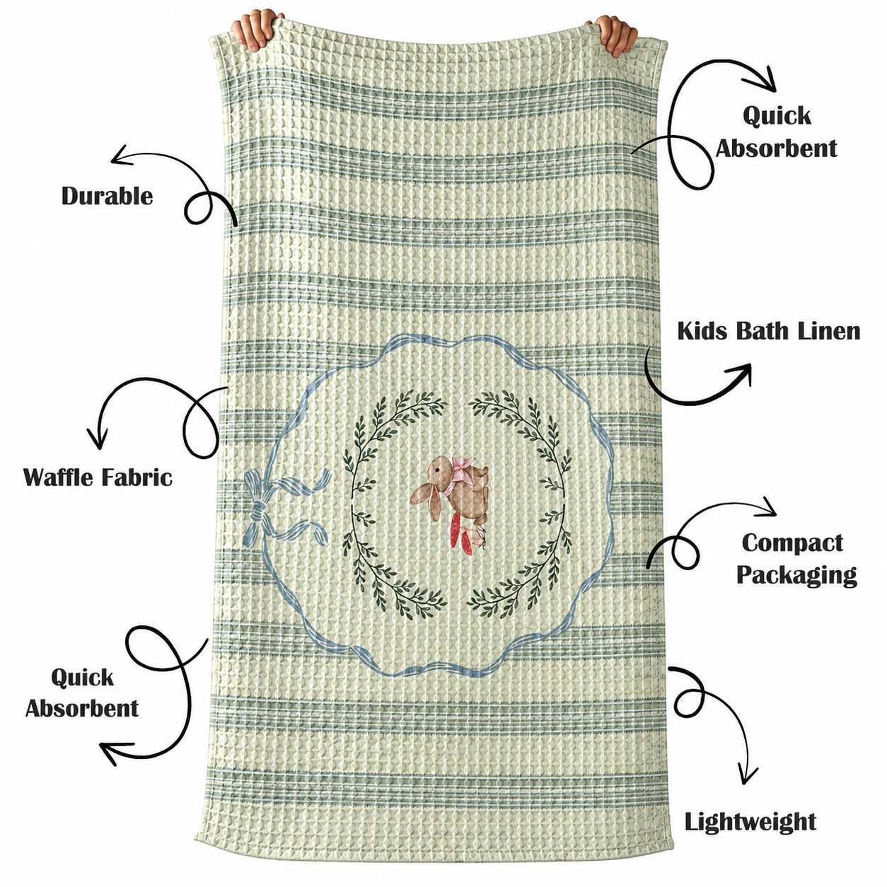 Peter Rabbit Waffle Bath Towel – 100% Cotton (Copy)