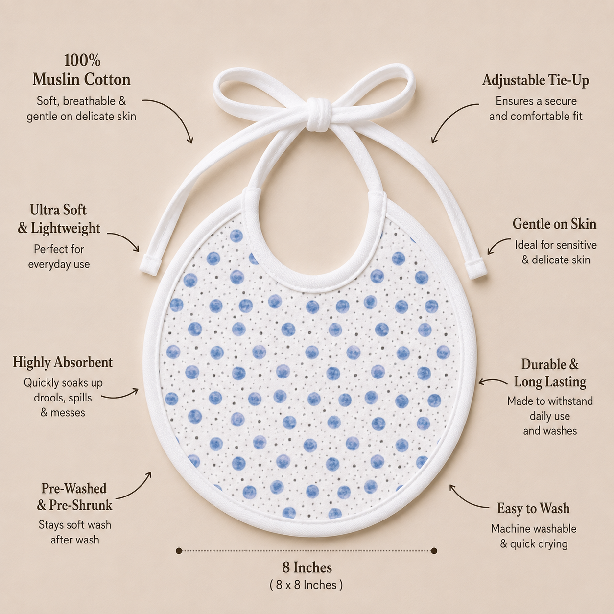 Space Muslin Bib – Set of 3