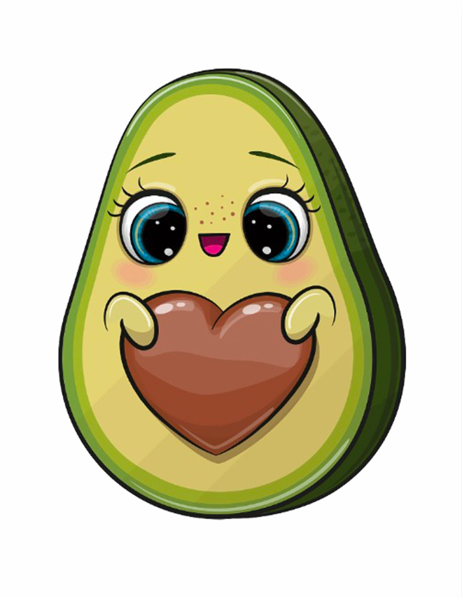 Avocado Fun Snuggle Cushion – Shaped | Super Soft | 45x45 cm