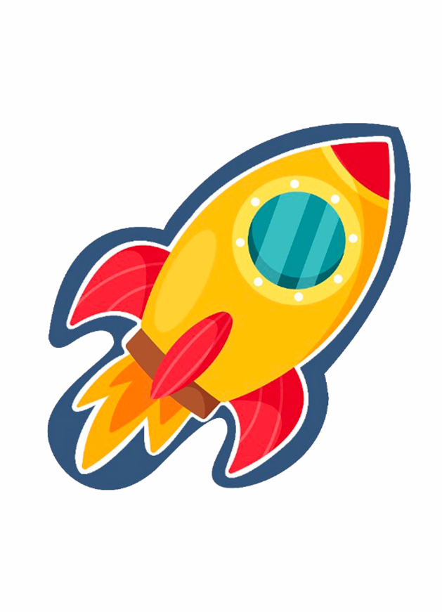 Rocket  Fun Snuggle Cushion – Shaped