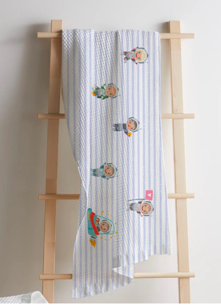 Space Waffle Bath Towel – 100% Cotton