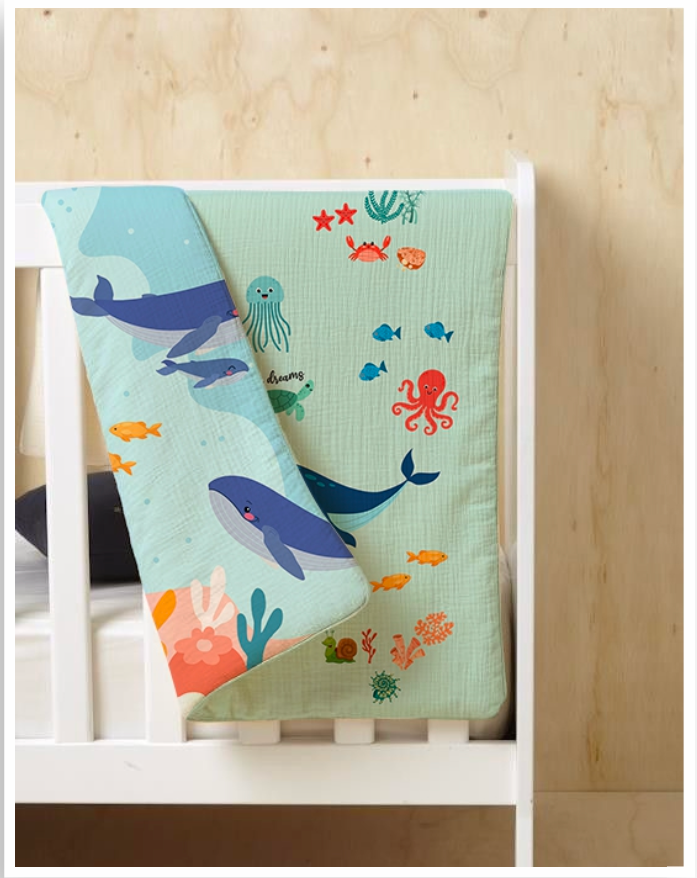 Underwater Reversible Kids Single Quilt