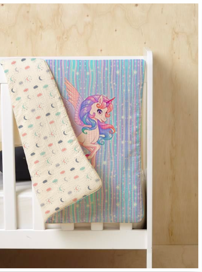 Unicorn Reversible Kids Single Quilt