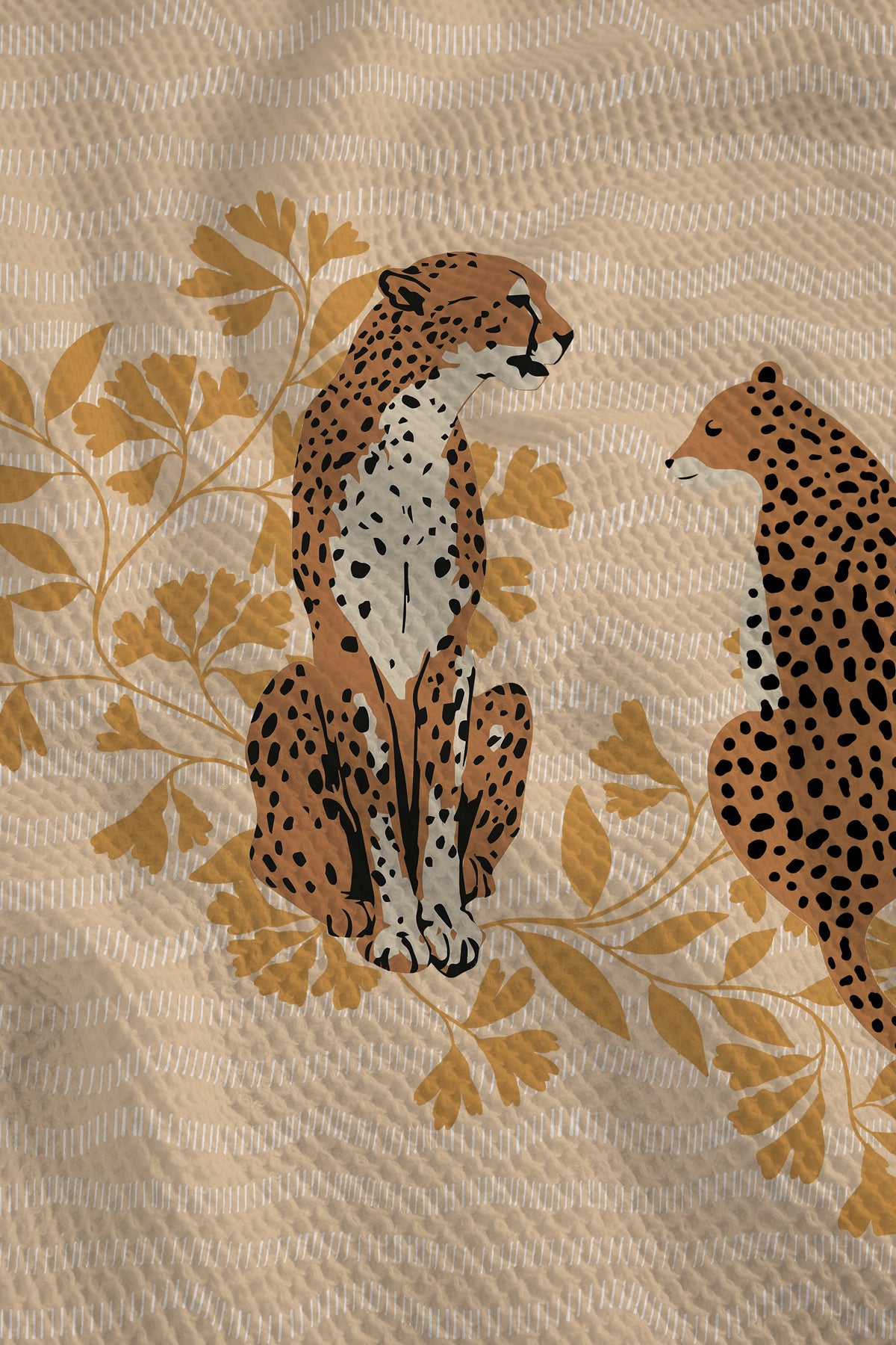 Leopard Waffle Bath Towel – 100% Cotton