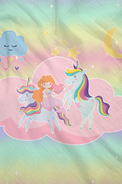 Unicorn  100% Cotton Double Bedsheet