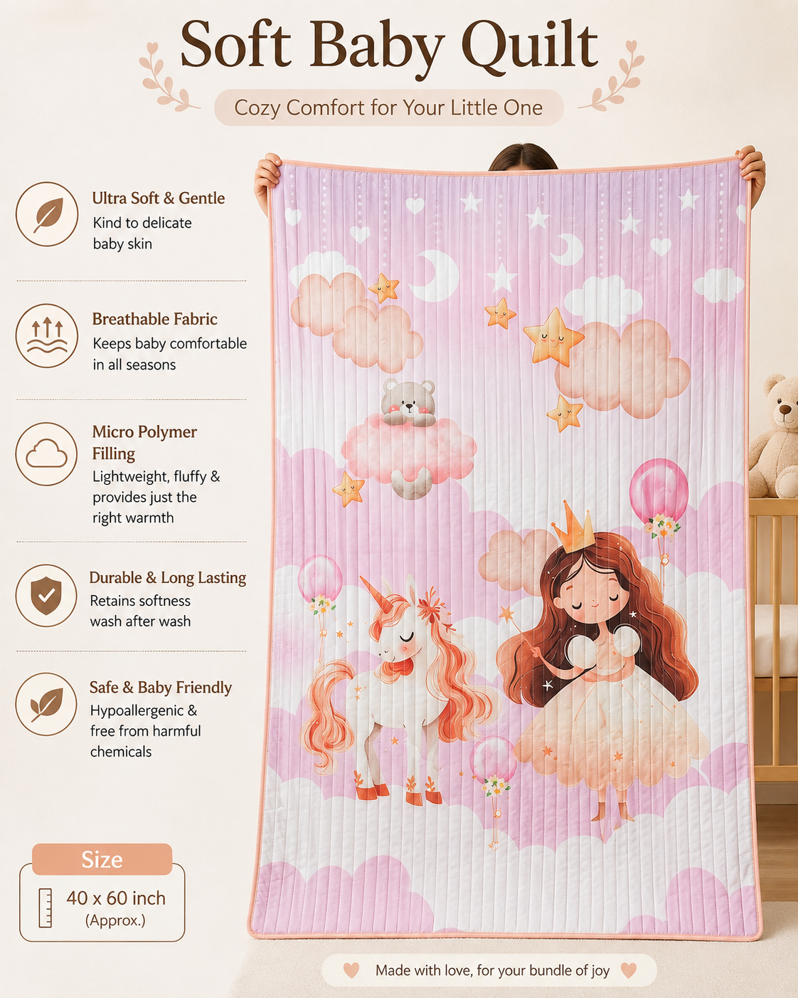 Unicorn Baby Quilt